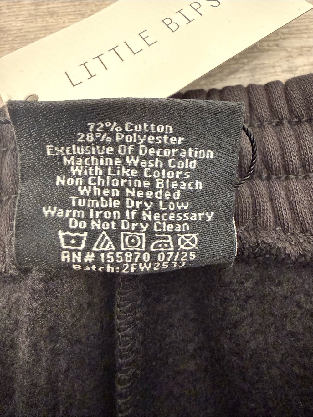 NWT Boys Little Bipsy Black Cargo Sweatpants Size 7 - Picture 8 of 8